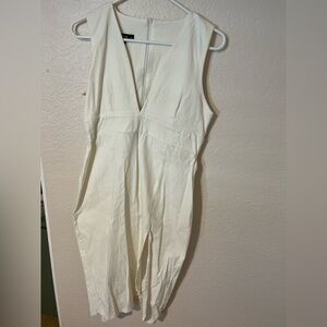 White dress with slit